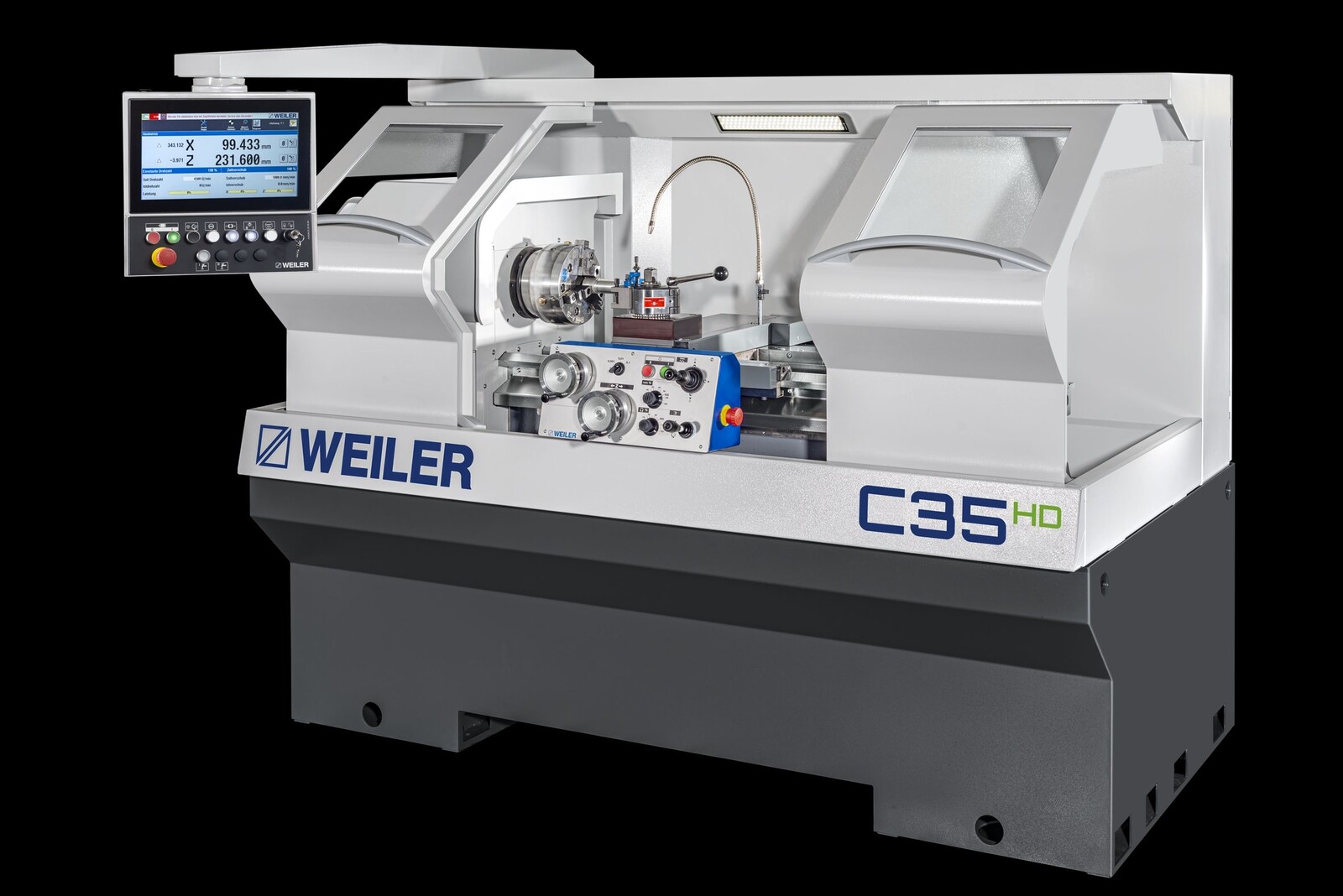 Die neue servokonventionelle Präzisions-Drehmaschine C35HD von Weiler vereint Leistung, Flexibilität und Energieeffizienz.