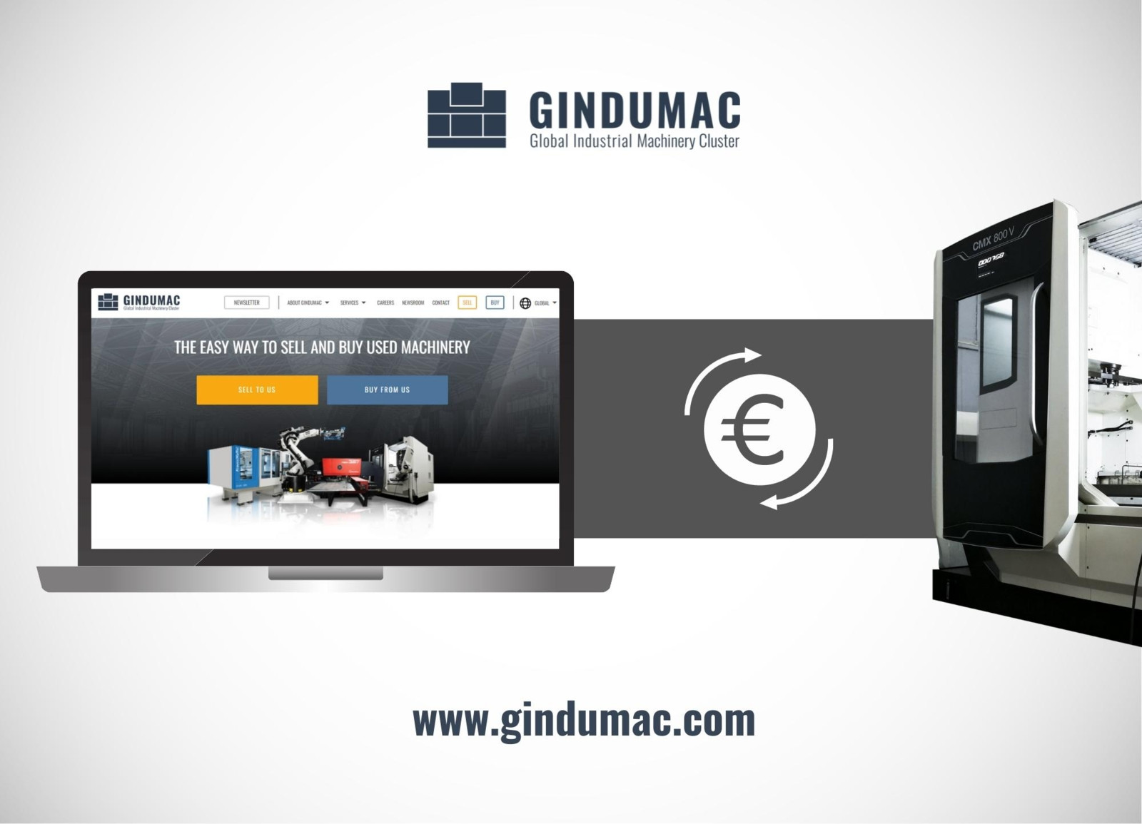 Gindumac, erstmalig als Aussteller auf der AMB dabei, bietet Zerspanern eine kostenfreie Marktwertbestimmung ihrer Werkzeugmaschinen. 