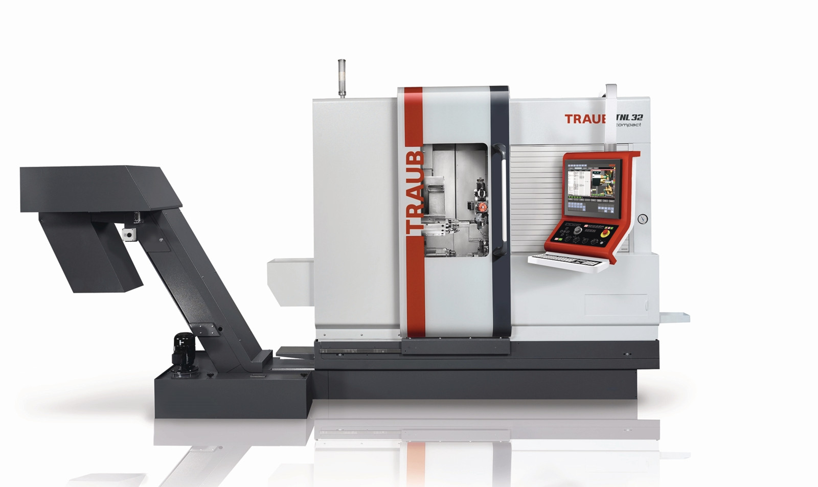 Die Traub TNL32 Compact ermöglicht produktives Lang- und Kurzdrehen für Werkstücke mittlerer und hoher Komplexität. 